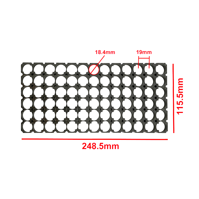 18650 battery holder 13x6 size