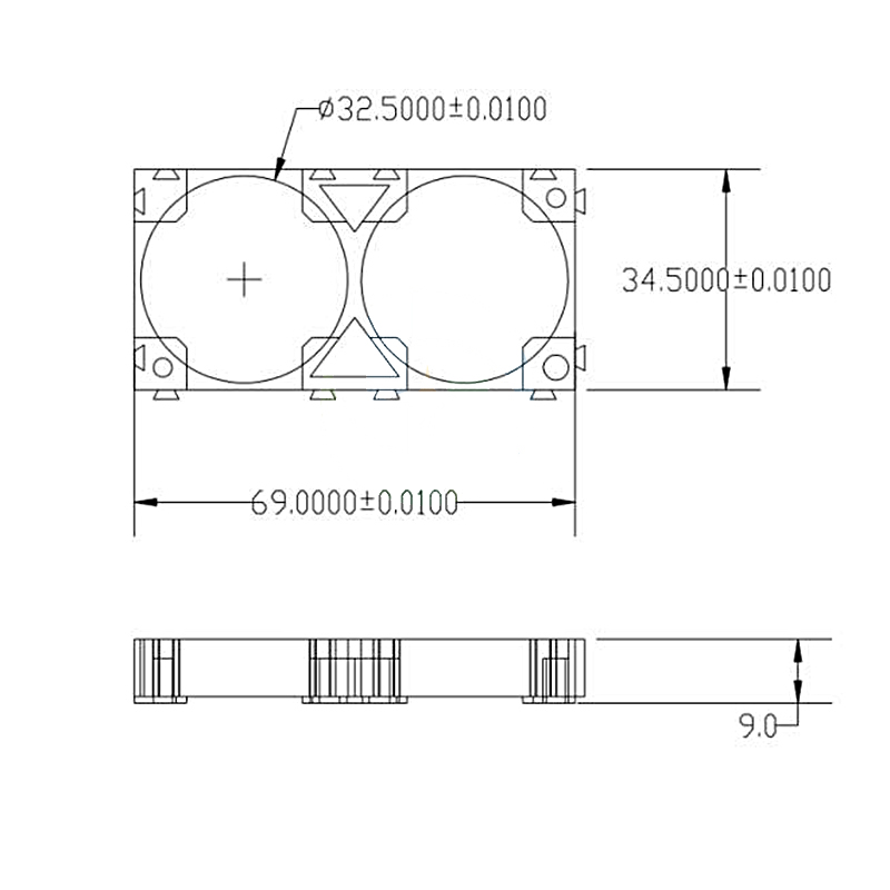 32650 battery holder 2P size