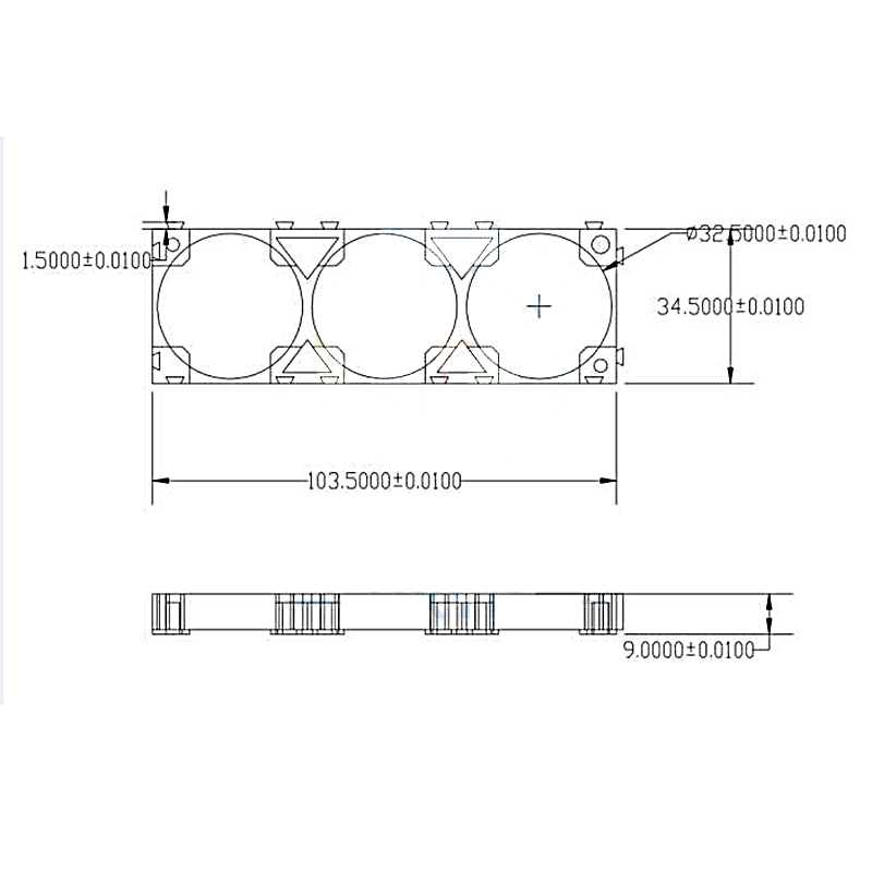 32650 battery holder 3P application size
