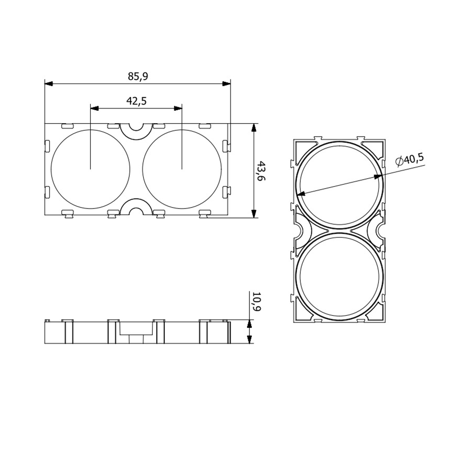 40138 battery holder size